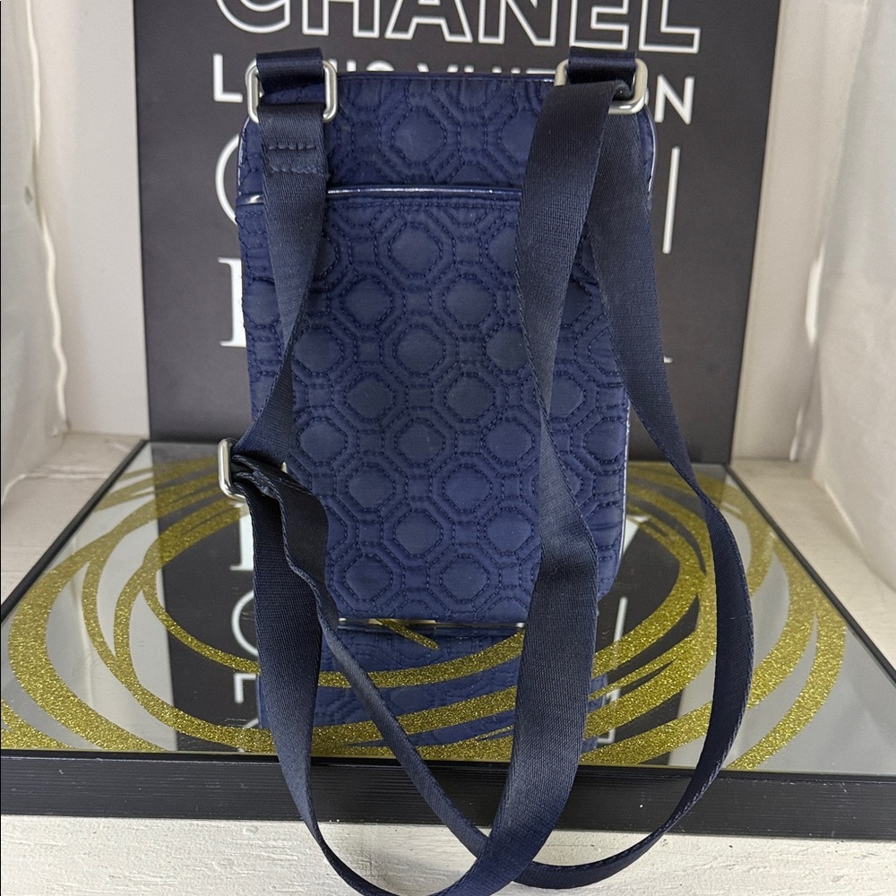 Vera Bradley Navy Quilted Men's Messenger Bag - Picture 5 of 6